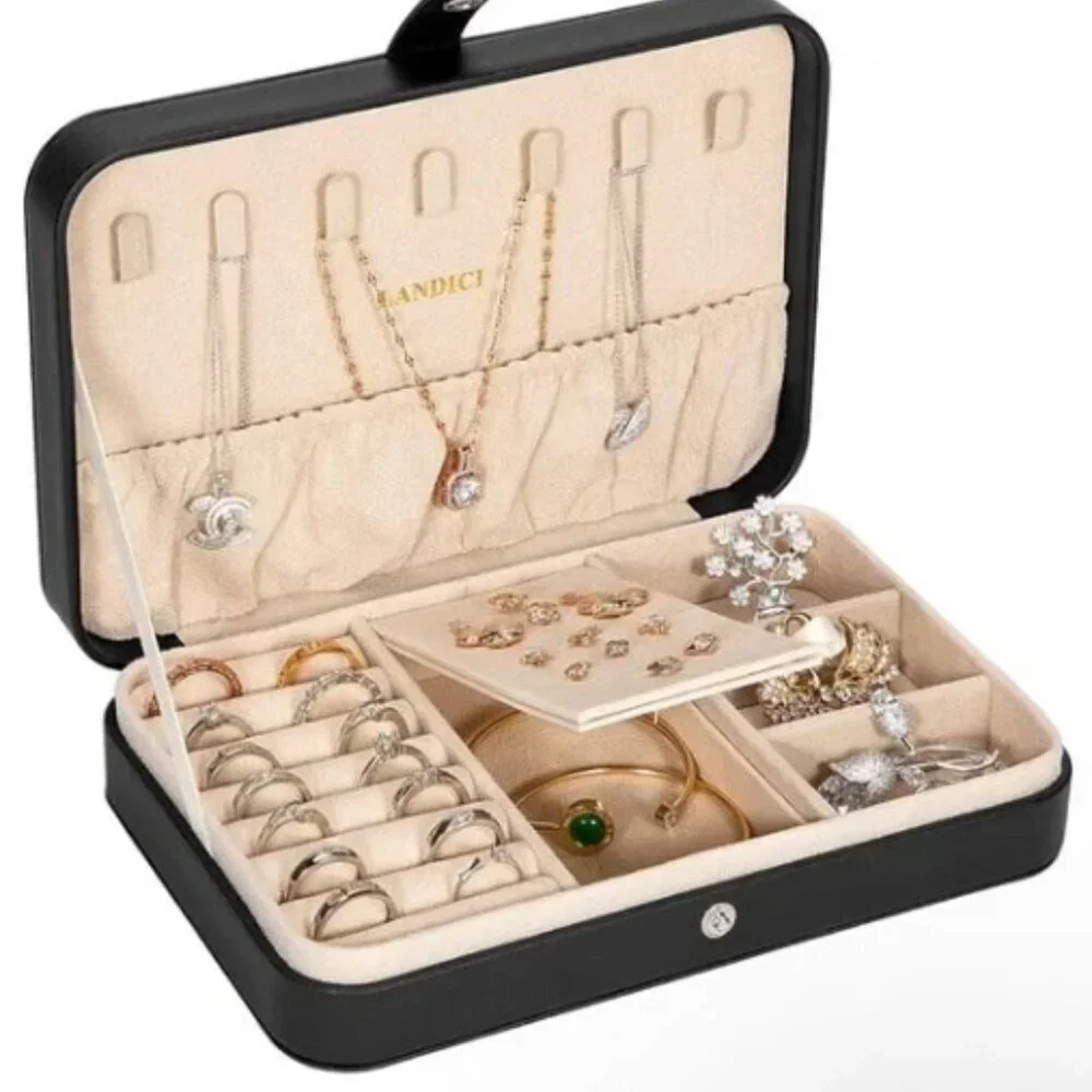 Landici navy jewelry case organizer
